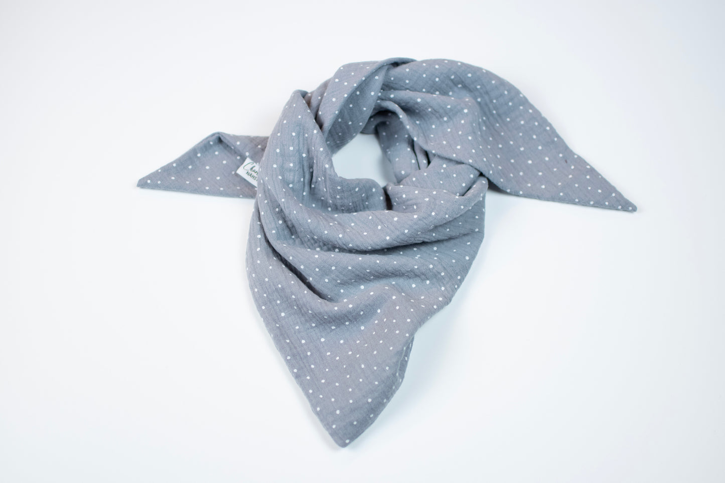 Halstuch Print | grau mit Punkten