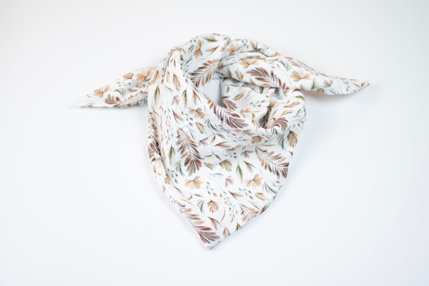 Halstuch Print | braune Blumen