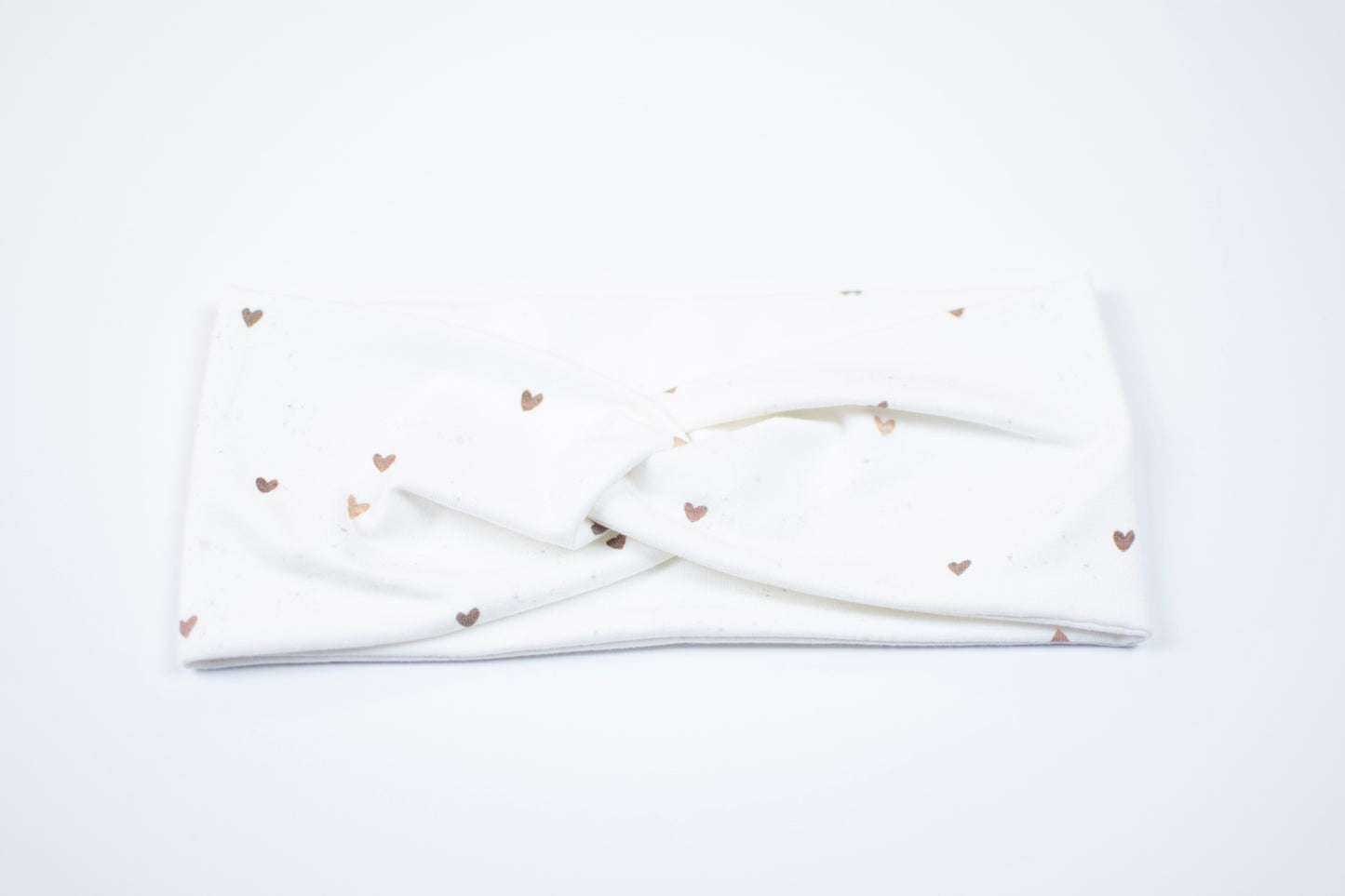 Stirnband Print | braune Herzen