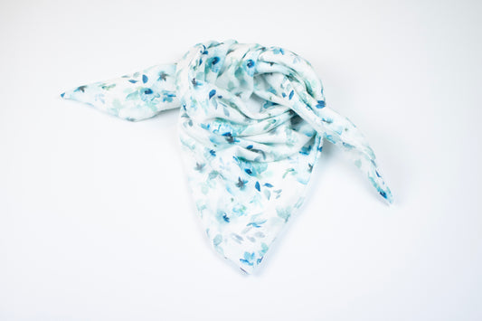 Halstuch Print | blaue Blumen