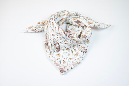 Halstuch Print | braune Blumen