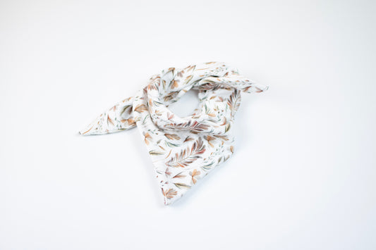 Halstuch Print | braune Blumen