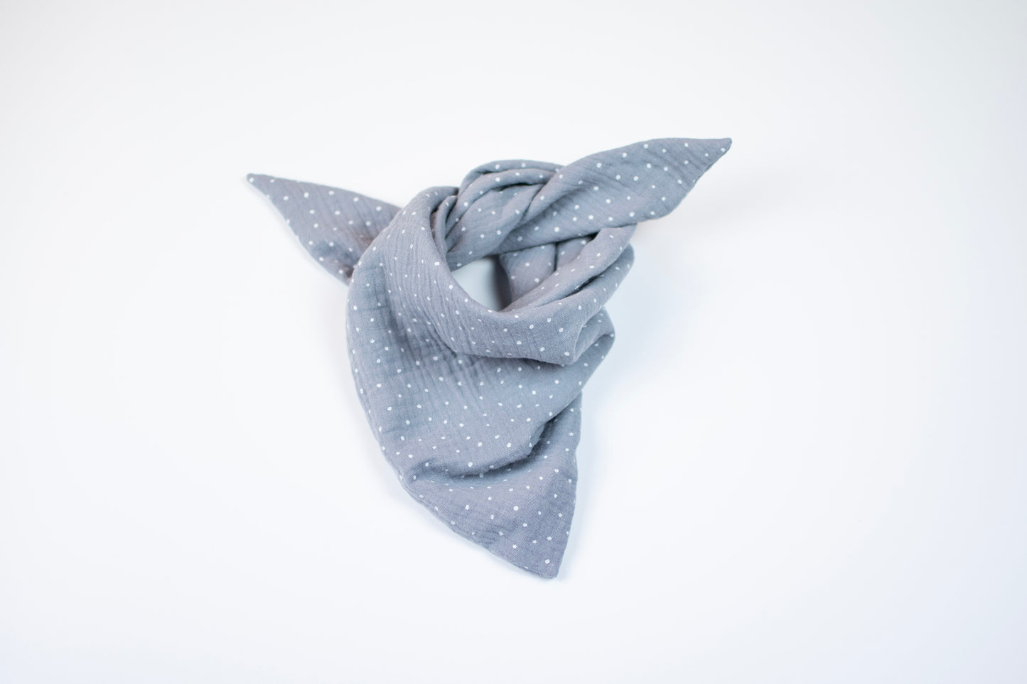 Halstuch Print | grau mit Punkten