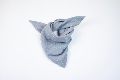 Halstuch Print | grau mit Punkten