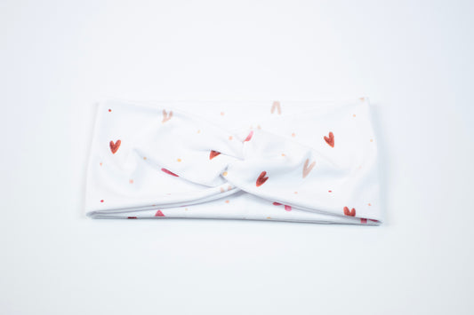 Stirnband Print | rote Herzen