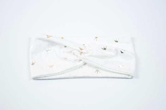 Stirnband Print | goldene Kronen