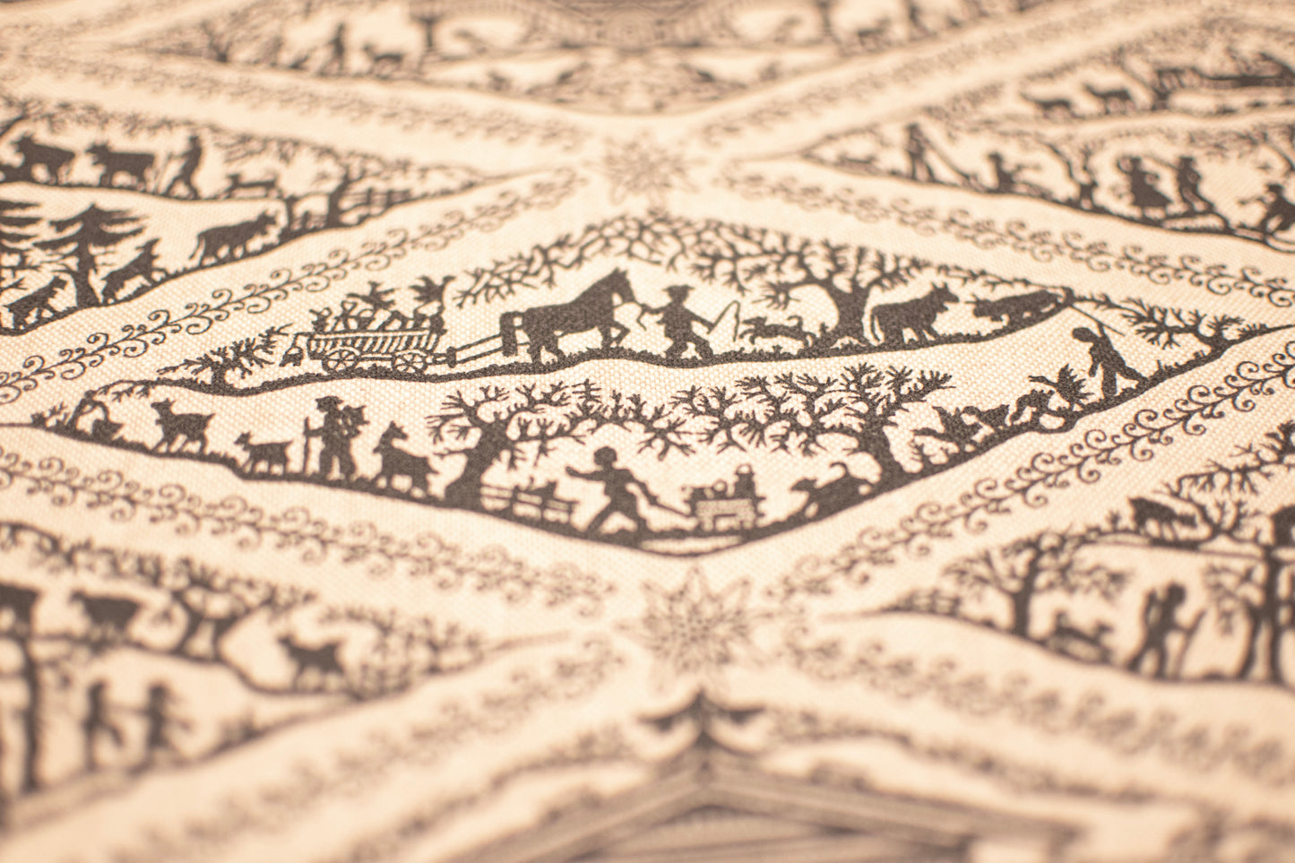 3in1-Tasche mit Taschenstoff | schwarz mit Bauernhoftieren