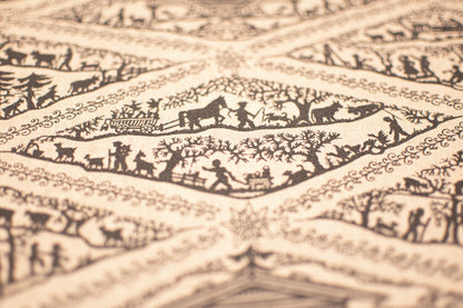 3in1-Tasche mit Taschenstoff | schwarz mit Bauernhoftieren