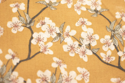 3in1-Tasche mit Taschenstoff | beige mit senfgelben Blumen